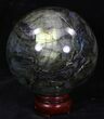 Flashy Labradorite Sphere - Great Color Play #32073-2